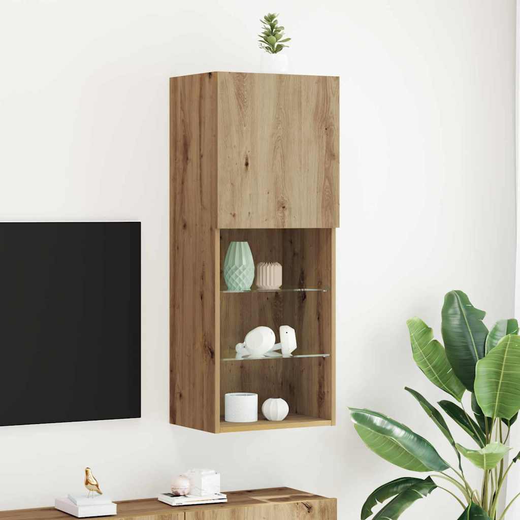 Wall-mounted TV Cabinet Artisan oak 40.5 x 30 x 102 cm